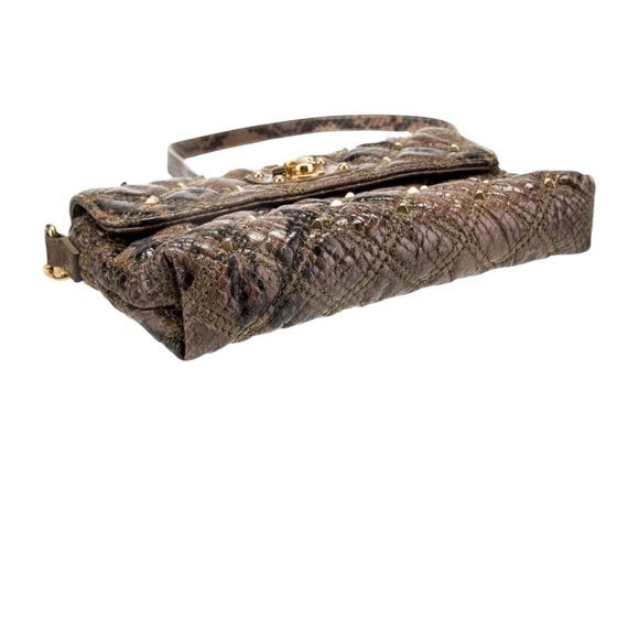 Marc Jacobs Brown and Gold Quilted Crossbody Bag - Picture 4 of 8